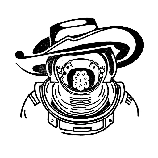 Cowboy Astronaut Holding Bourbon