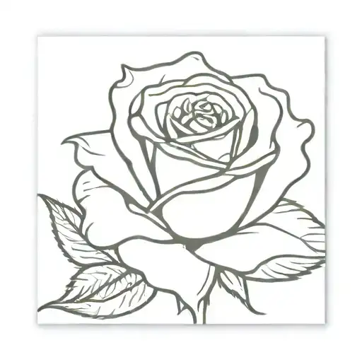 Rose In Postcard Stamp 06