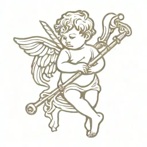 Cherub And Bagpipe