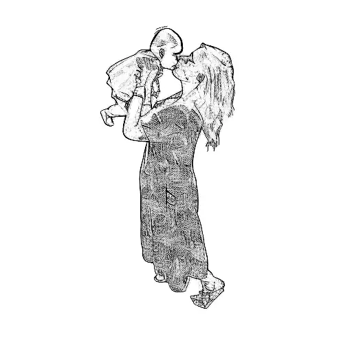 A Woman Kissing Her Baby