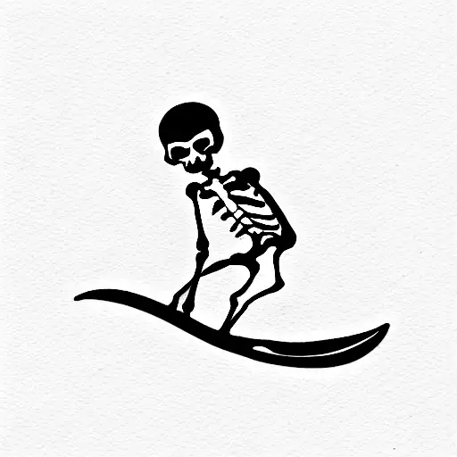 Skeleton And Surf