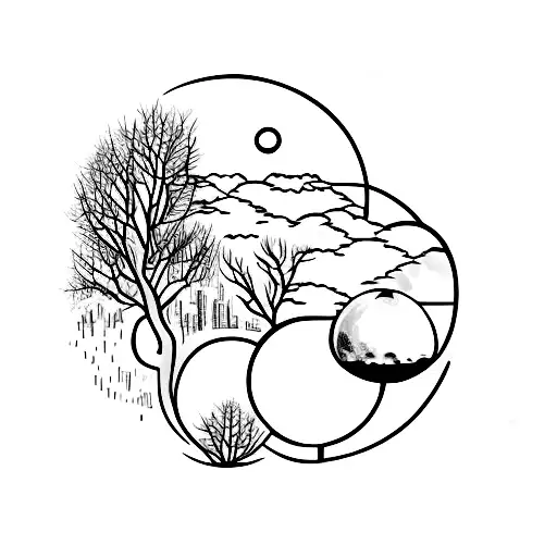 Sunset Change To Moon Rise