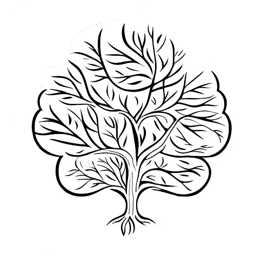 Family Tree With Pixelated Leaves