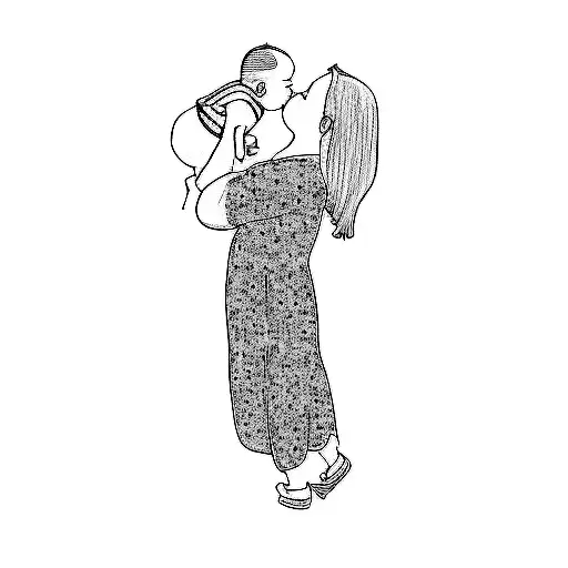 A Woman Kissing Her Baby