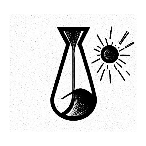 Broken Hourglass Where Sand Falls Out