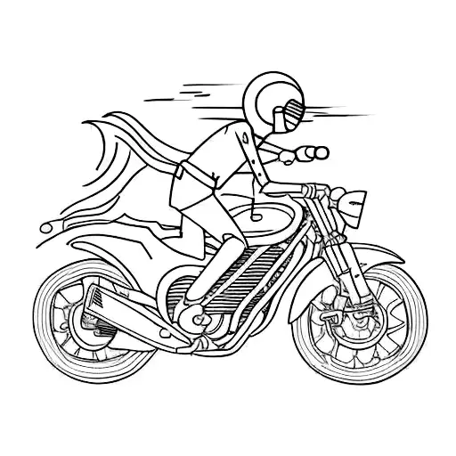 Person And Car In A Never-ending Chase