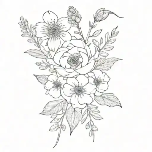 March September And July Birth Flower Bouquet