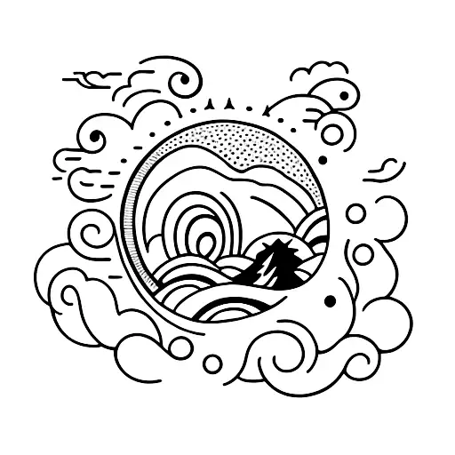 Waves With Moon And Southern Cross