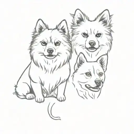 2Pomeranians And 1 Staffordshire Bull Terrier