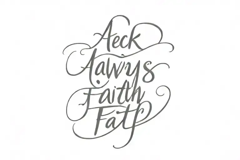 Back Tattoo Large Letters Always Keep My Faith