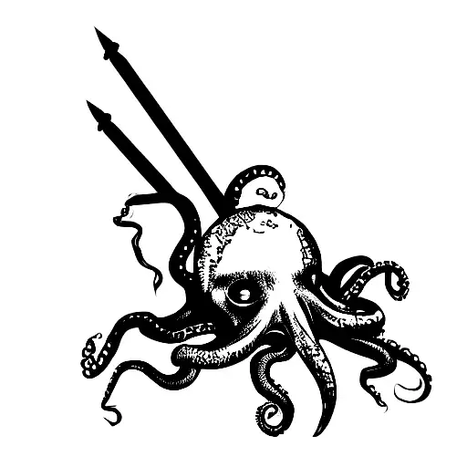 Octopus With Spear And Shield And Helmet