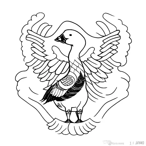 A Female Goose With Face Tattoos Wearing Cowgirl Boots