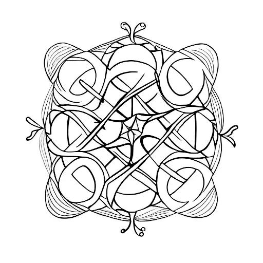 Trident Made Up Of Soccer Balls And Mermaid Tails