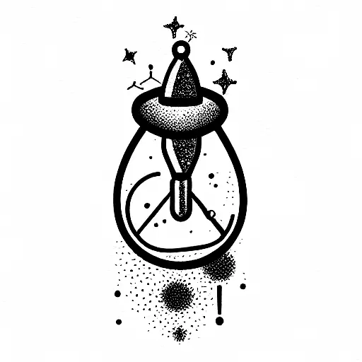 Medical Syringe With Galaxy Inside And Ocean Coming Out Of The Tip