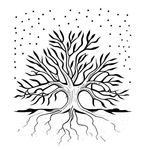 Tree With Roots No Leaves