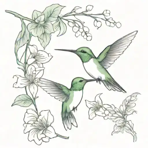 Hummingbird Sipping Nectar