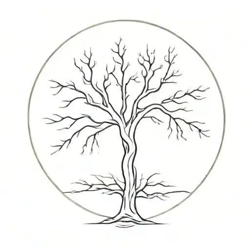 Large Tree With Thin Branches