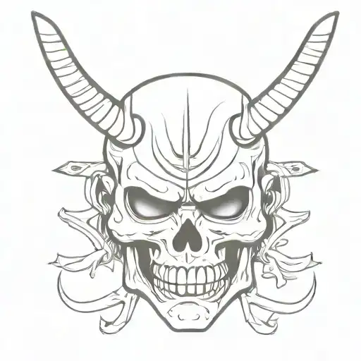 Samurai Head Skull