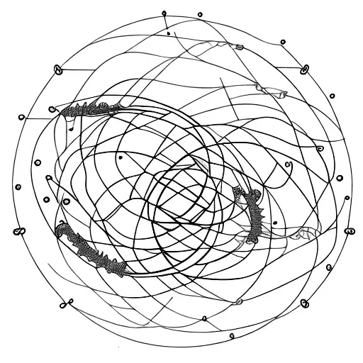 Willow Tree With Dna Helix As The Trunk Surrounded By Constellations