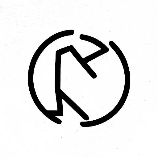 Silouette Of A Boulder With A A Man Symbol