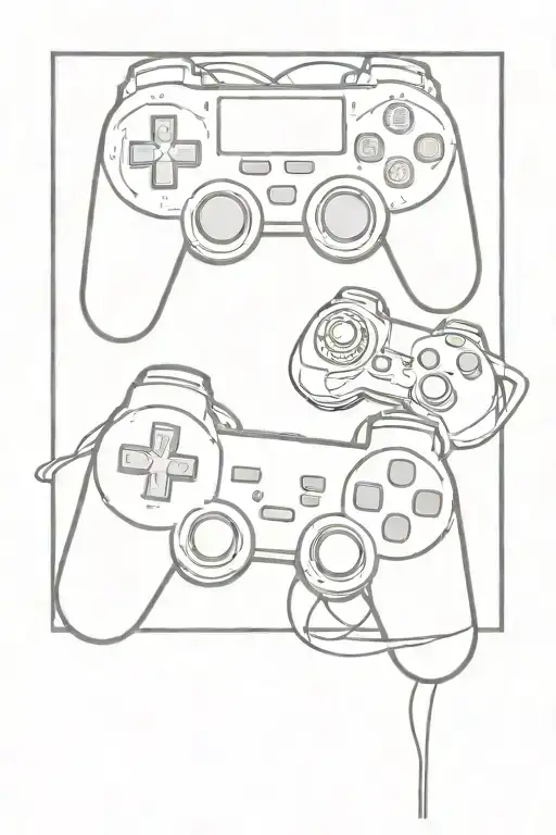 Anime And Gaming Controller Intertwined