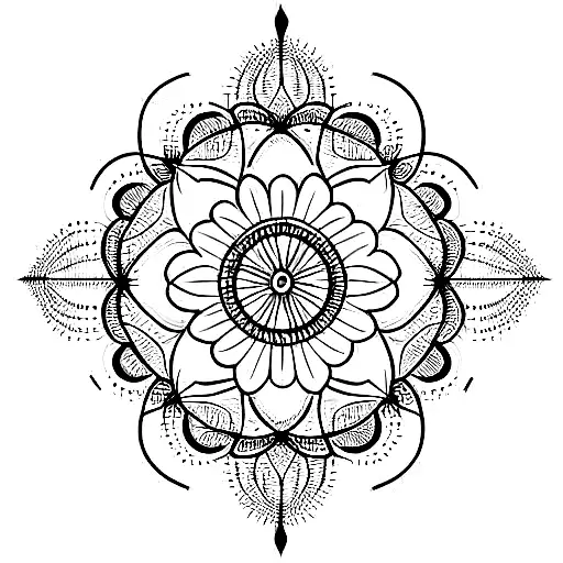 One Line Mandala