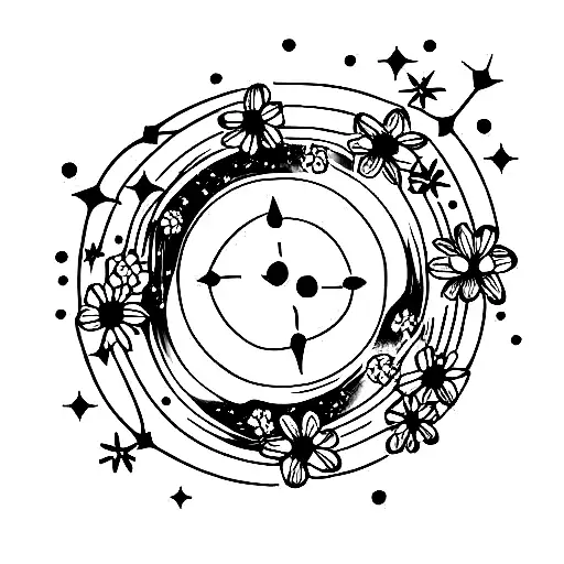 Virgo Constellation With Flowers