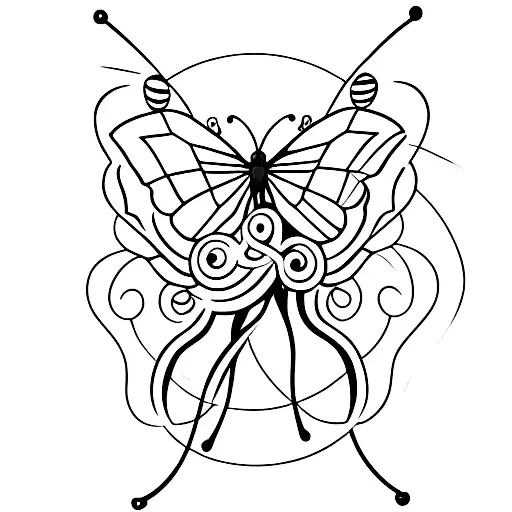 Gun With A Butterfly