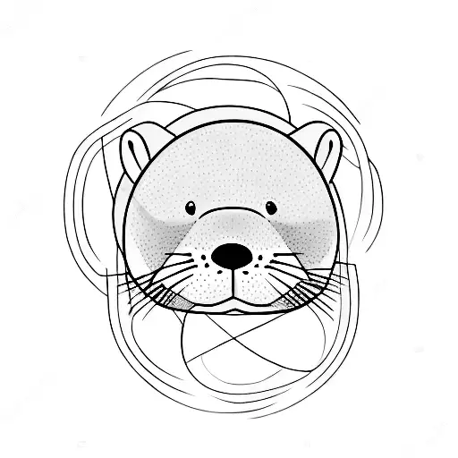 Unclosed Circle That Evolves Into An Otter At One End