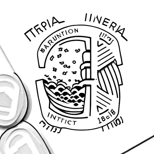 A Minimalist Tattoo Of A Passport Stamp With The Date Of Your First International Trip