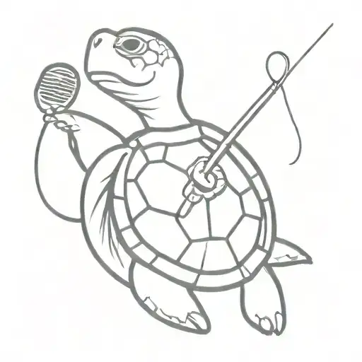 Turtle Holding Microphone