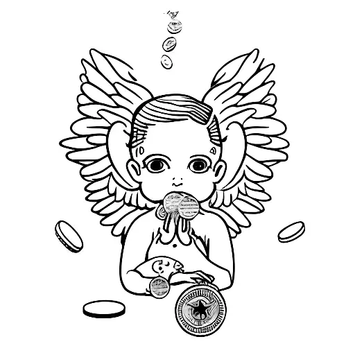 Angel Flipping A Coin