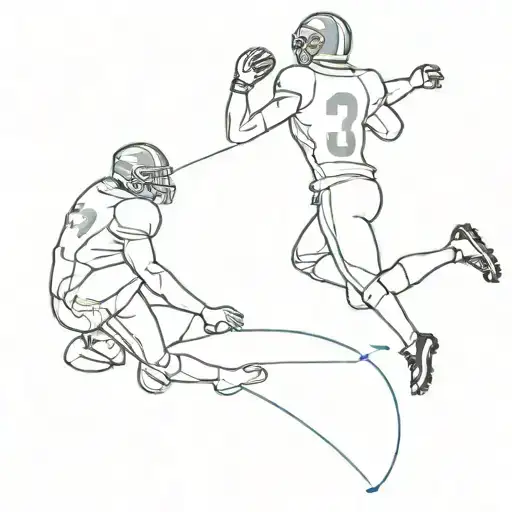 Football Player Kicking