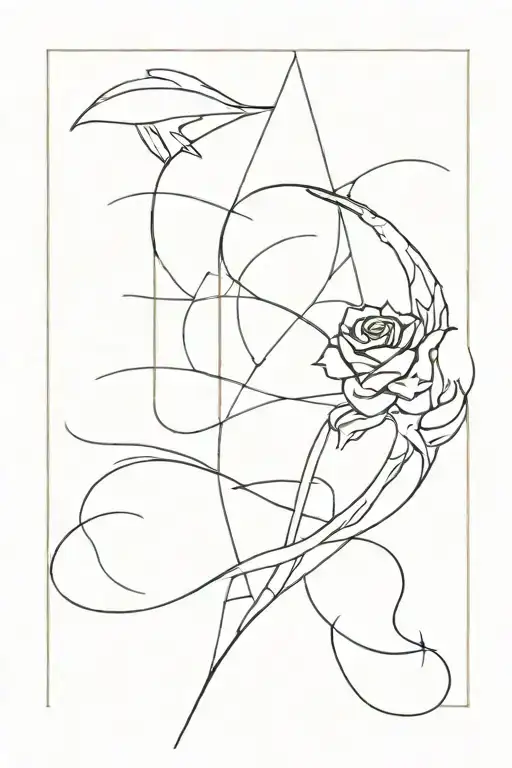 Fantasy Minimal Line Art