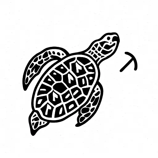 Turtle With Ocean Wave