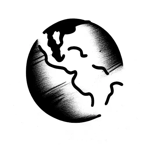 Caricature Planet Earth Minimalist