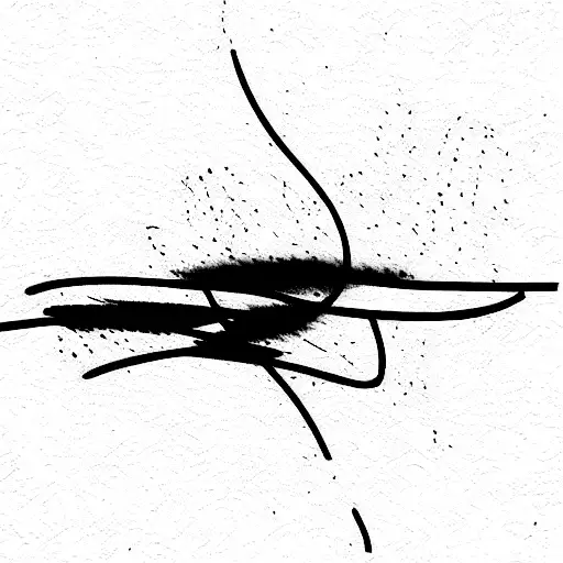 Linear Black And Blue Brush Strokes