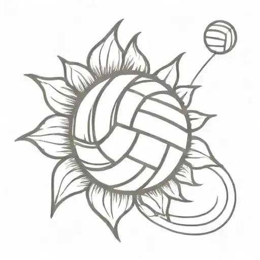 Volleyball In Sunflower