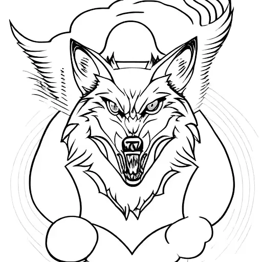 A Lone Wolf Riding A Motorcycle