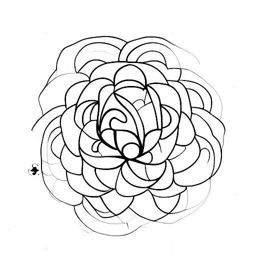 A Flower With A Scientific Symbol On It