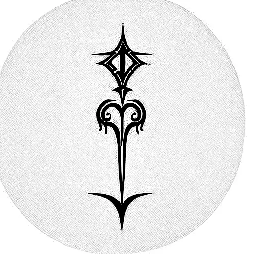 Dagger Tattoo With Roman Numerals For The Date 12Th February 2023