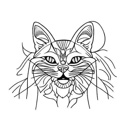 Black Cat With Yellow Eyes