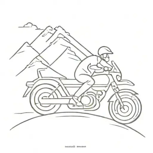 Motorbike Mountains Mountain Roads Father And Son