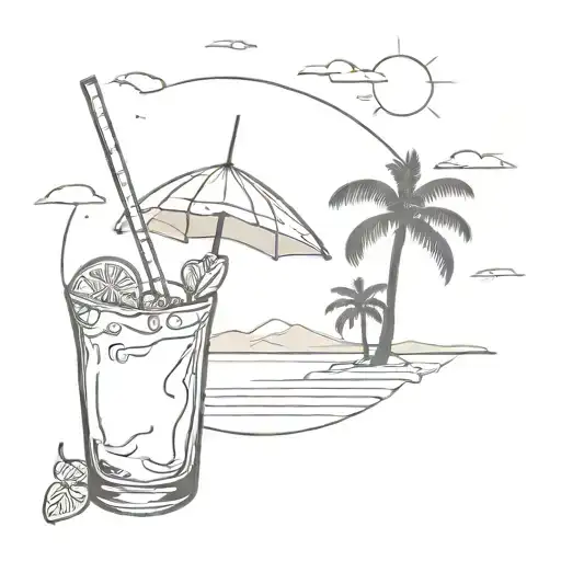 Greek Island Sunset Beach Coctail Gyros