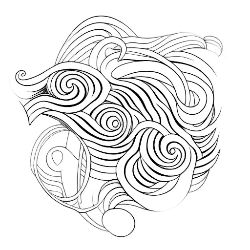 A Tattoo Of A Dancing Figure Made Up Of Swirling Book Pages