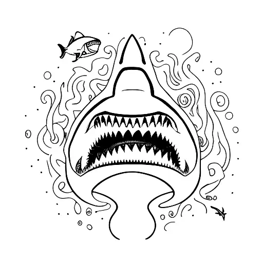 Shark With Free Diver