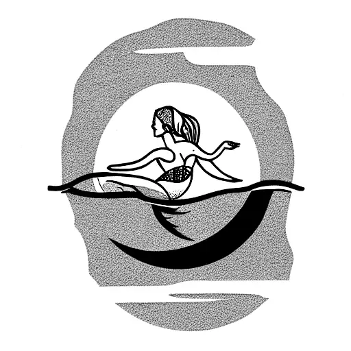 Lady Swimmer Down The Moon