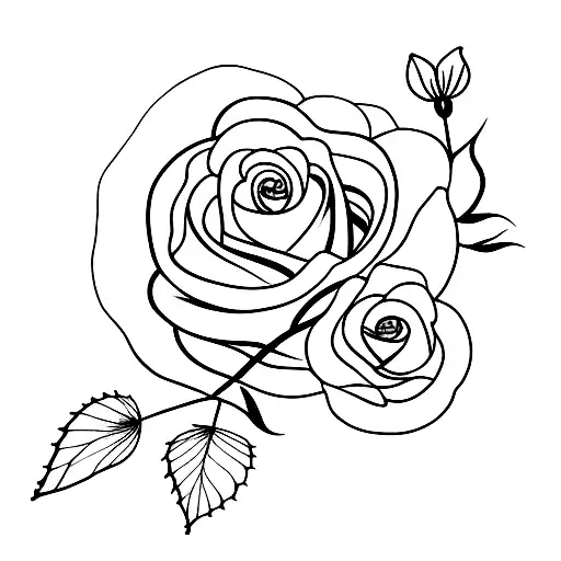 A Minimalist Coffee Cup Surrounded By Blooming Roses