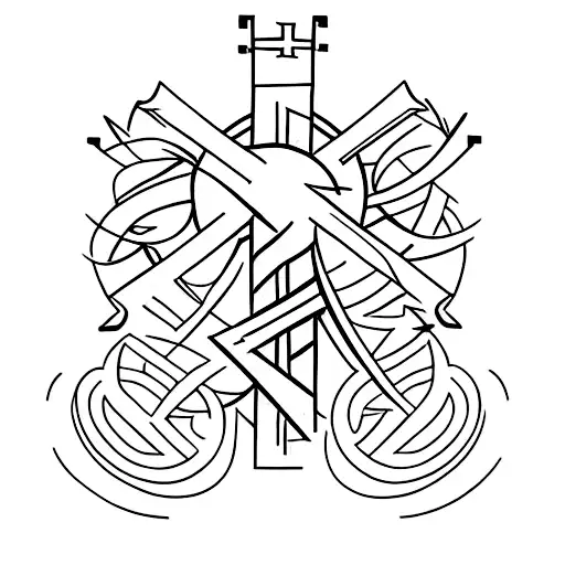 Christian Cross On Arm