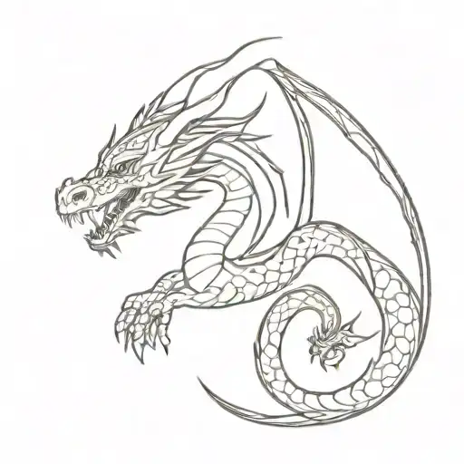 Dragon Line Art